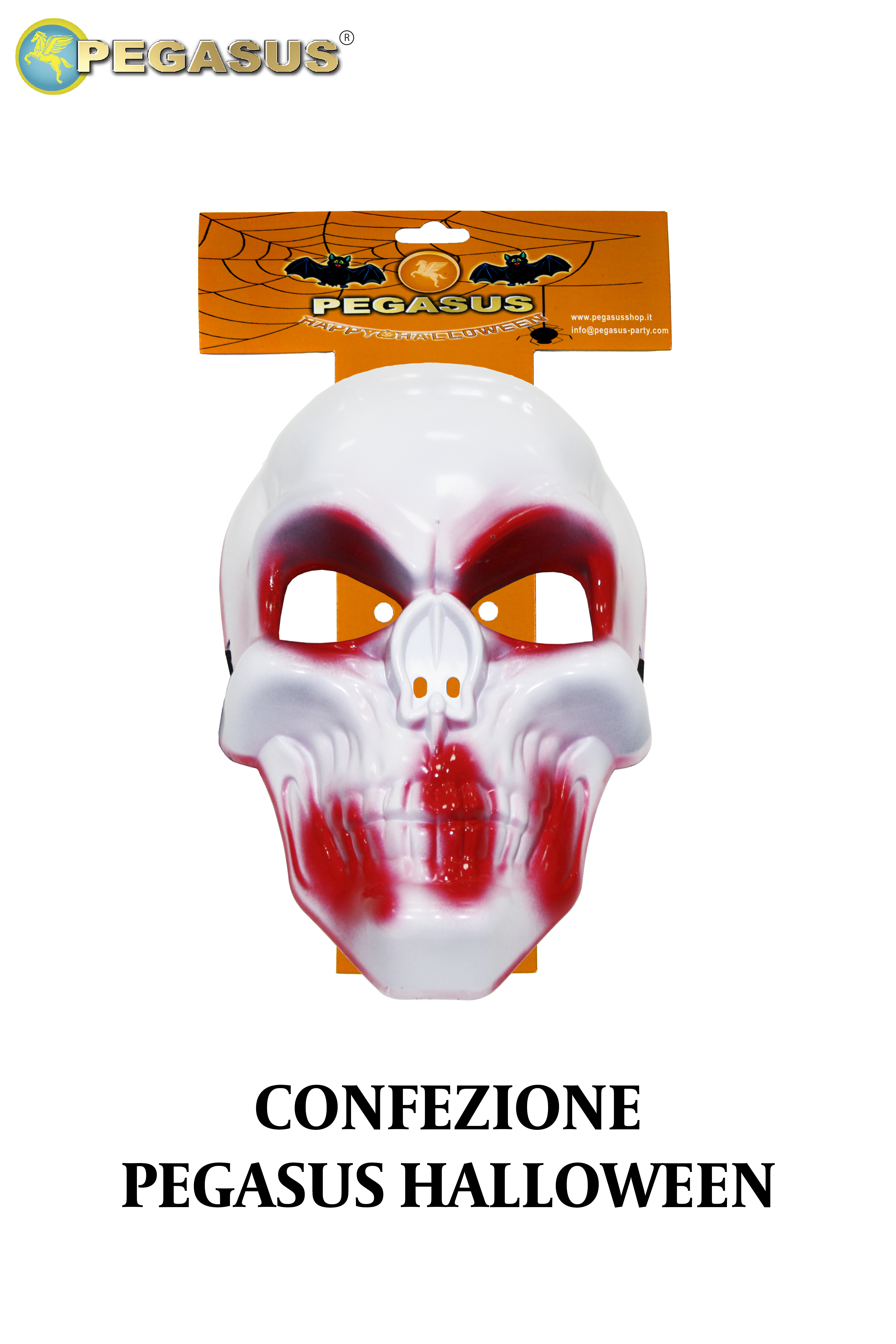 MASCHERA SCHELETRO BIANCA DI HALLOWEEN